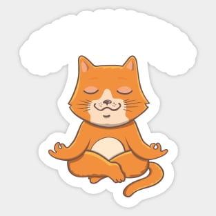 Stay Pawsitive Yoga Cat Sticker